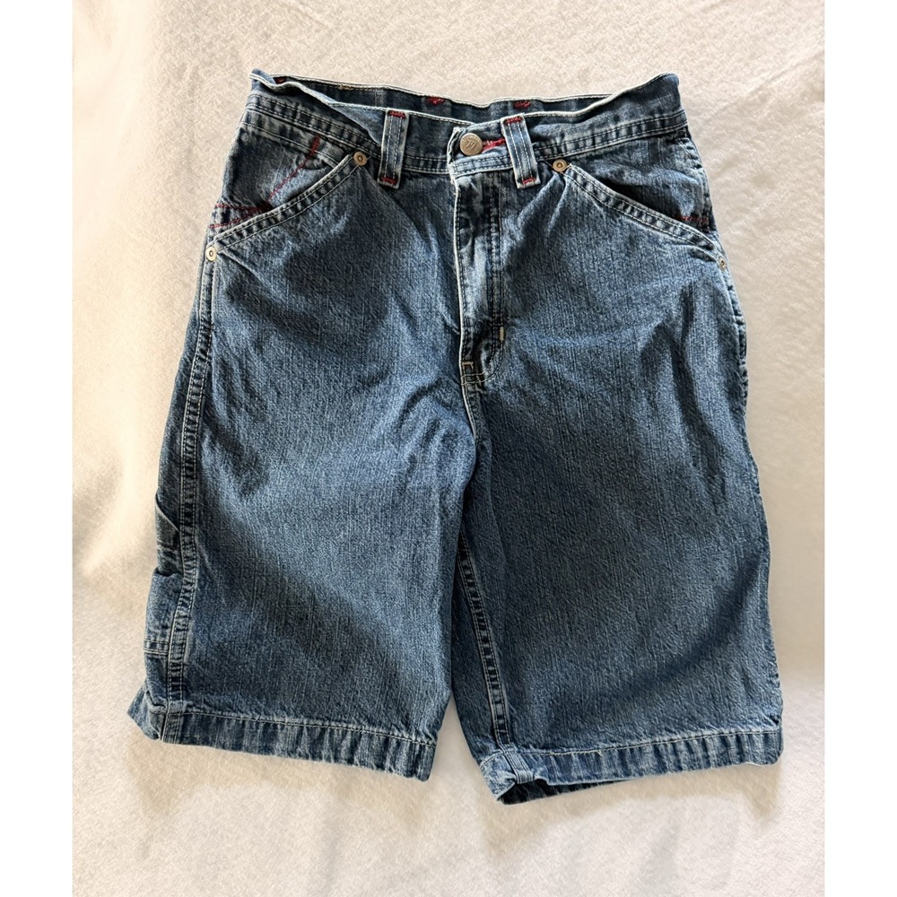 Vintage  Bugle Boy Blue Denim Cargo Carpenter  Style 90's Boys Size 12R